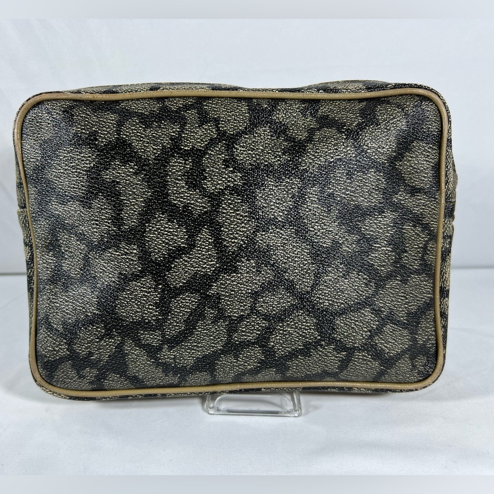 7033: Vintage YSL Monogram Double Zip Cosmetic Travel Case - Picture 2 of 11